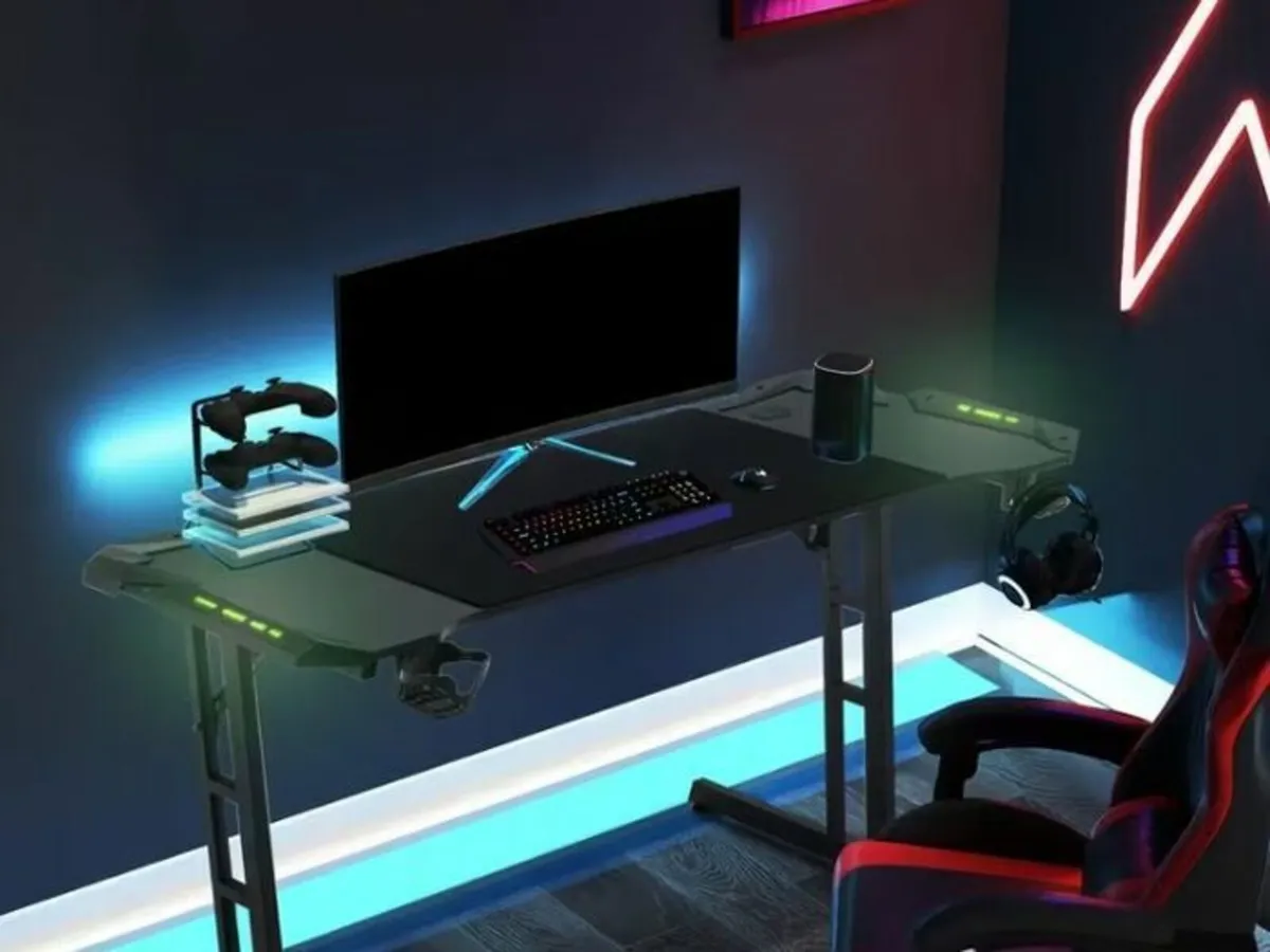 Gaming Desk with LED Lights - Image 3