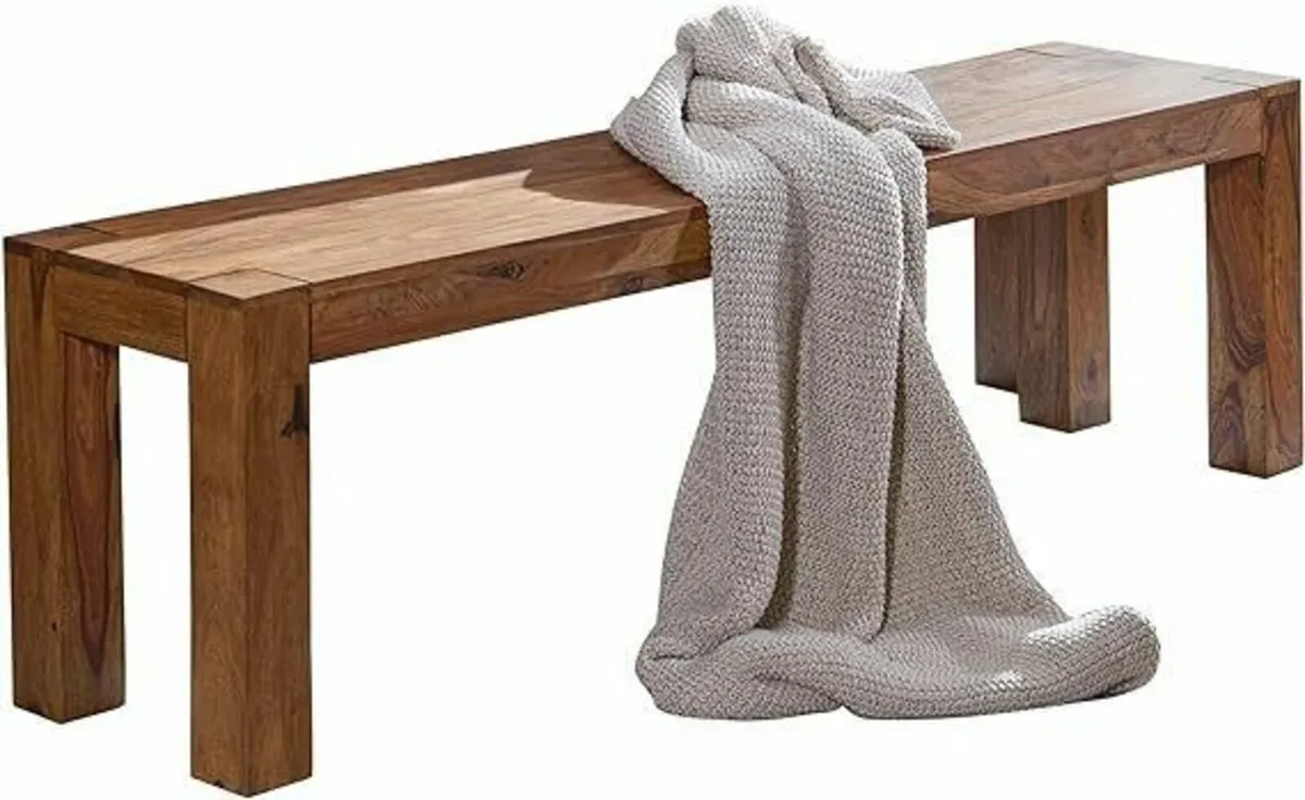 Dining Room Bench Solid Wood Sheesham 120cm - Image 1