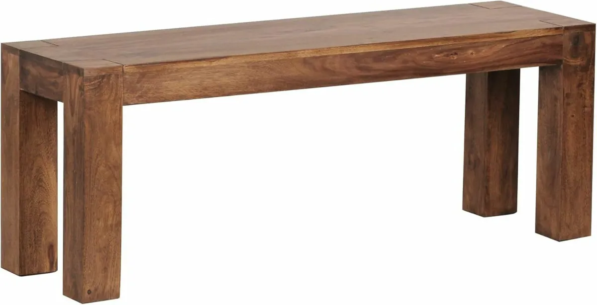 Dining Room Bench Solid Wood Sheesham 120cm - Image 4