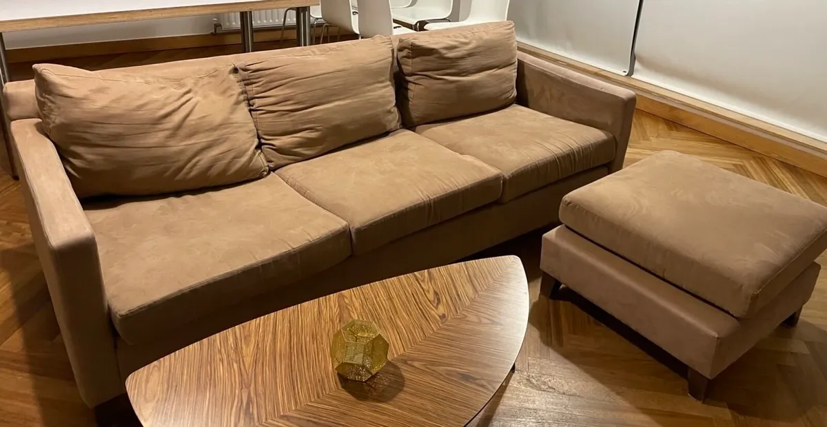 3 piece sofa with foot stool