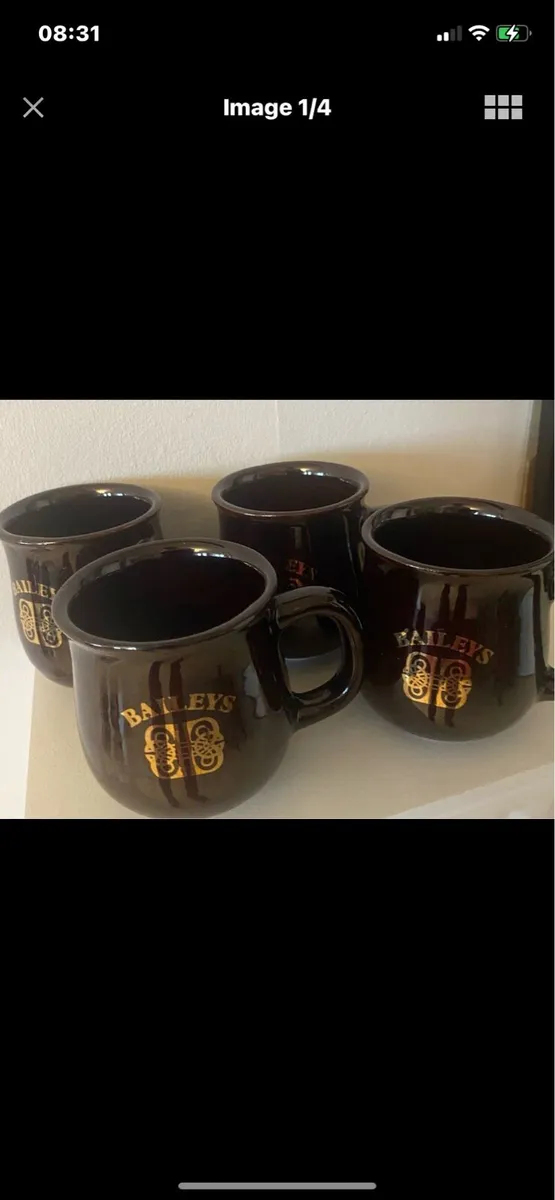 Very Rare Baileys coffee Mugs (4) - Image 1