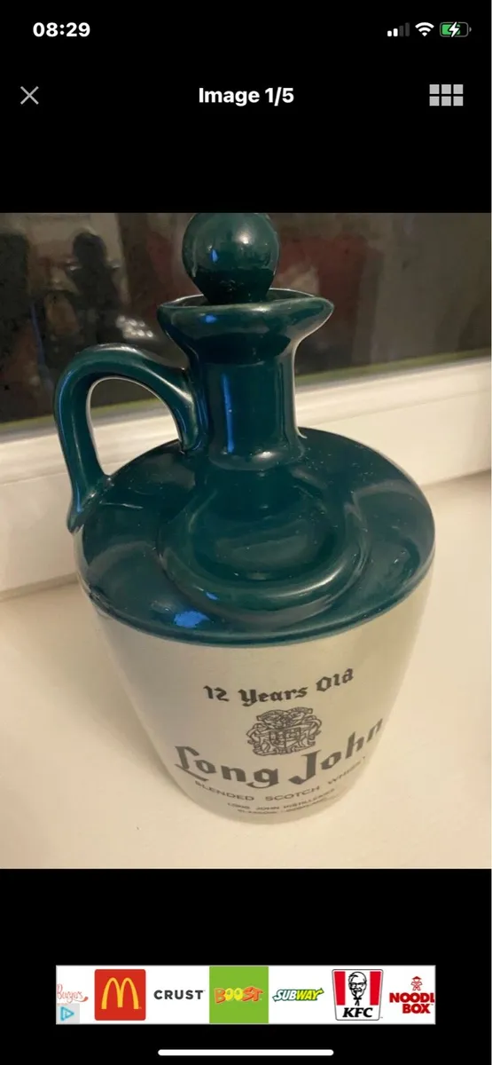 Rare Long John Scotch Whisky Ceramic Decanter - Image 1