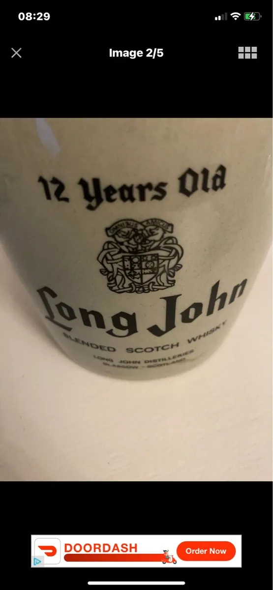Rare Long John Scotch Whisky Ceramic Decanter - Image 2