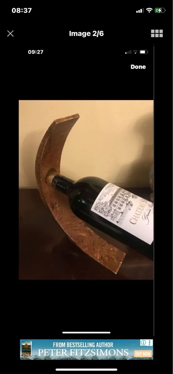 Olive Wood wine Bottle Stand - Image 2