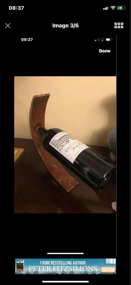 Olive Wood wine Bottle Stand - Image 3