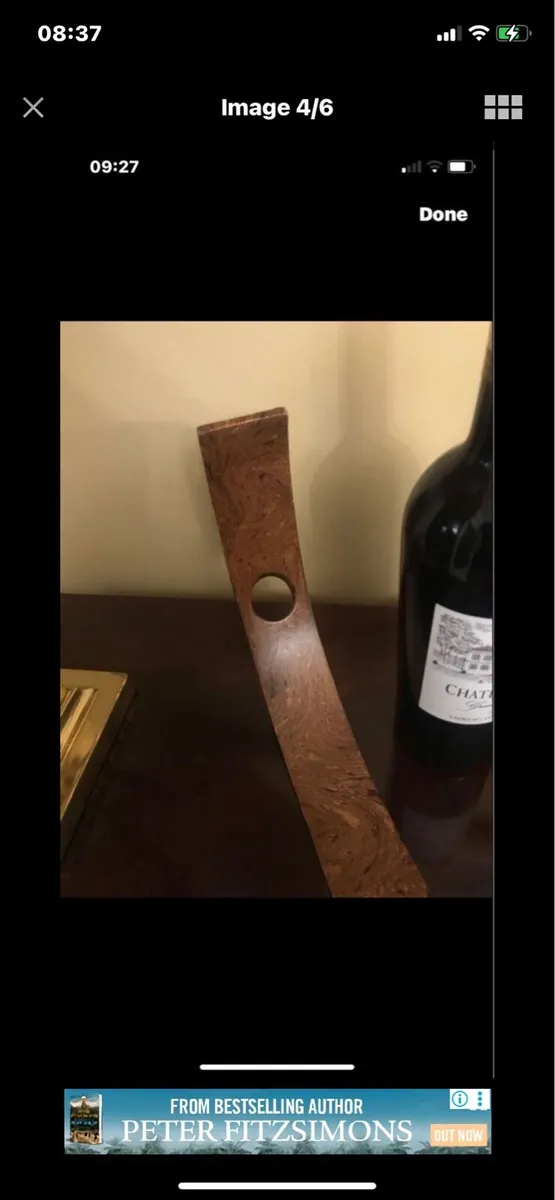 Olive Wood wine Bottle Stand - Image 4
