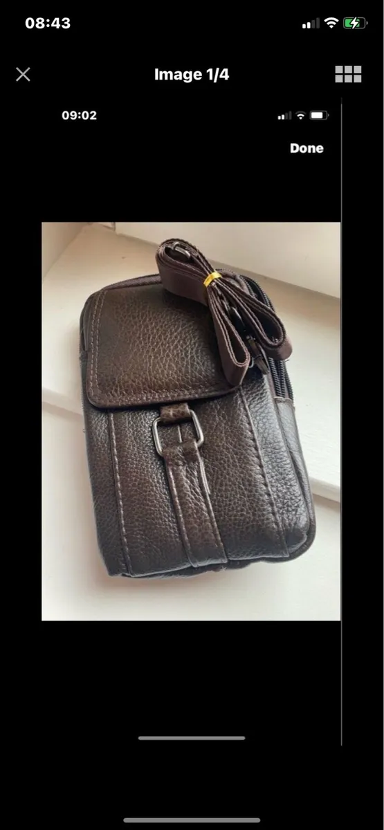 NEW-Leather Shoulder/ Waist Bag - Image 1