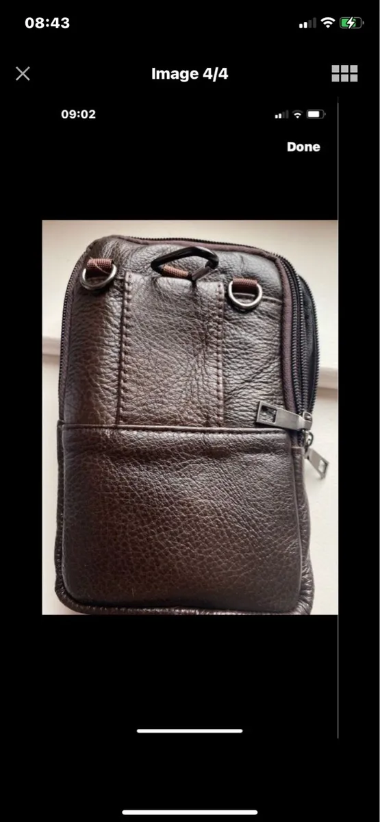 NEW-Leather Shoulder/ Waist Bag - Image 4