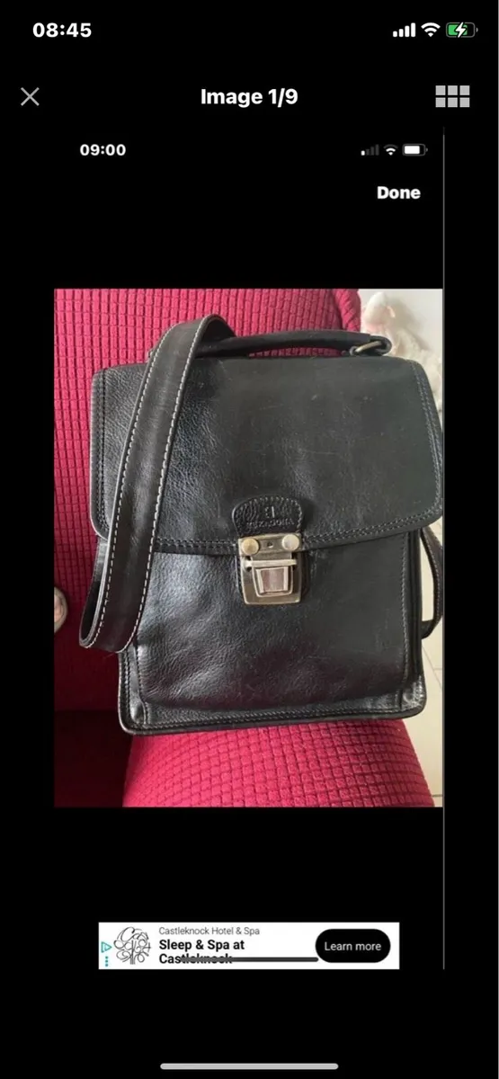 Hexagona Leather shoulder Bag - Image 1