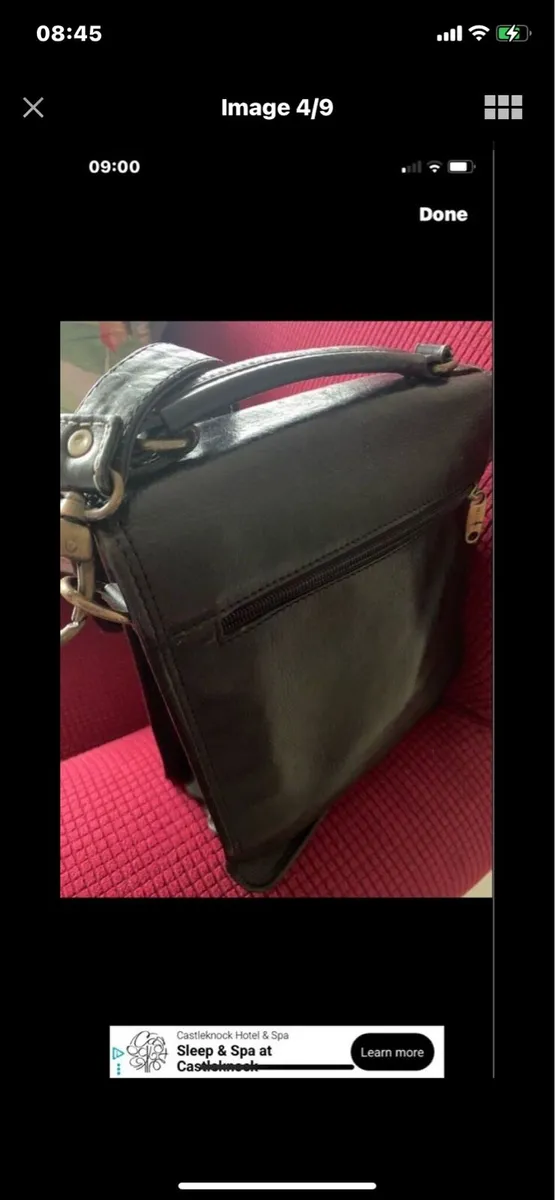 Hexagona Leather shoulder Bag - Image 4