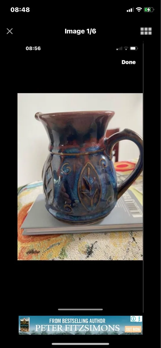 Colm De Ris Celtic Pottery Jug - Image 1