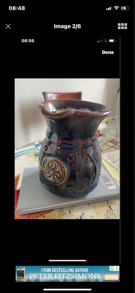 Colm De Ris Celtic Pottery Jug - Image 2