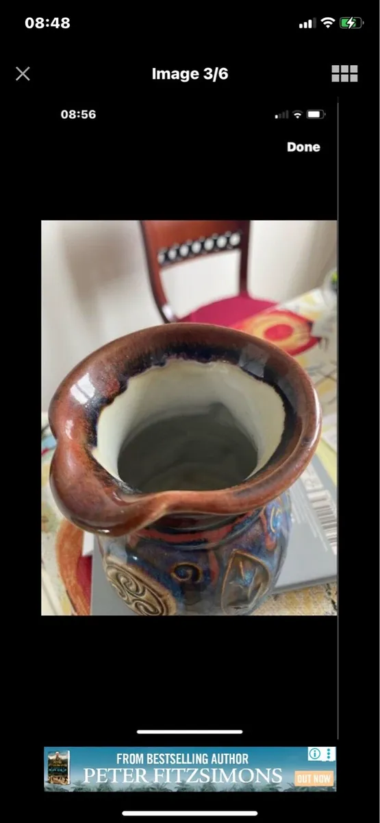 Colm De Ris Celtic Pottery Jug - Image 3