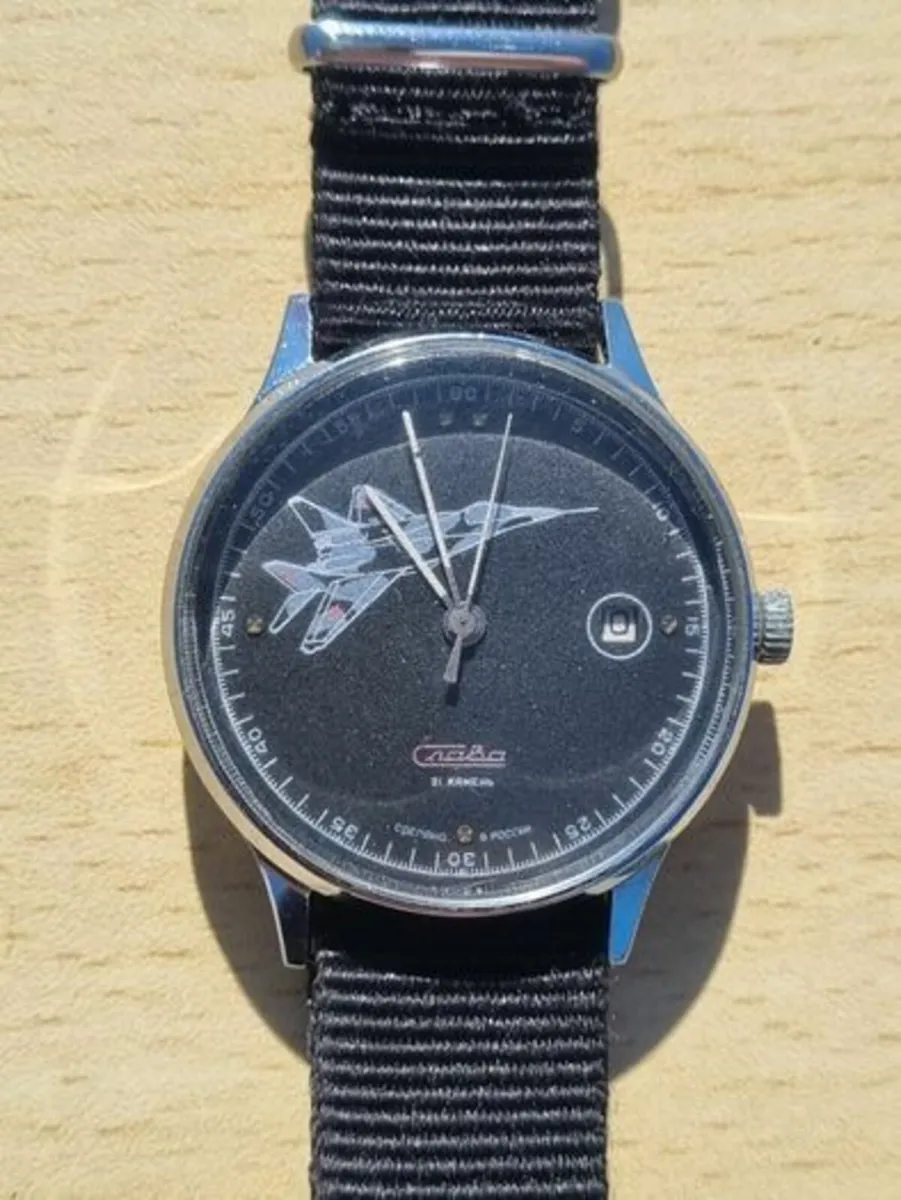 Soviet mechanical watch - Slava Mig 29 - Image 4