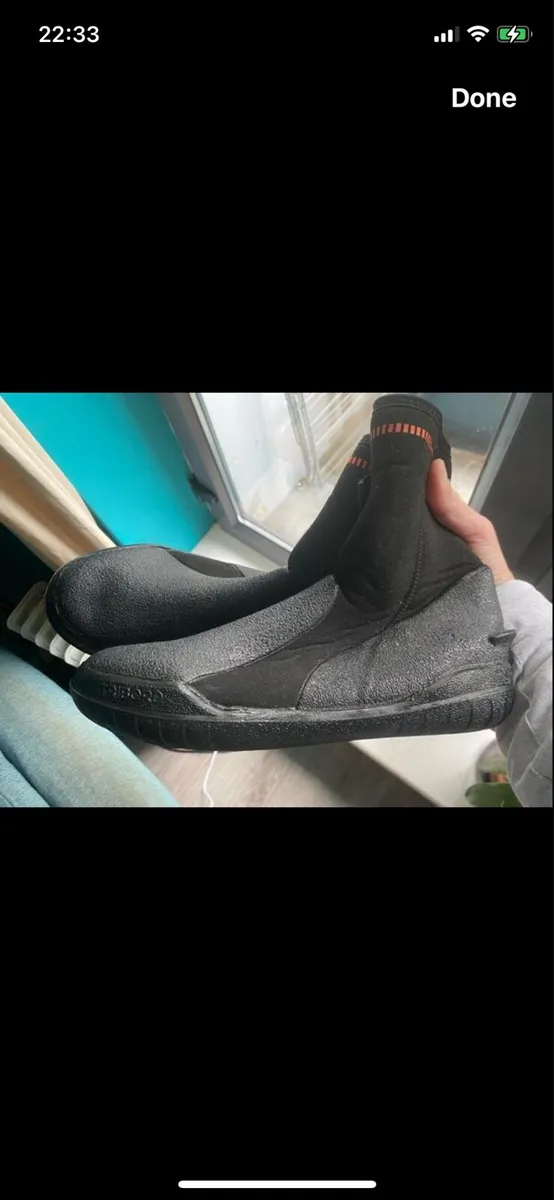 Subea dive boots 5mm neoprene black - Image 1