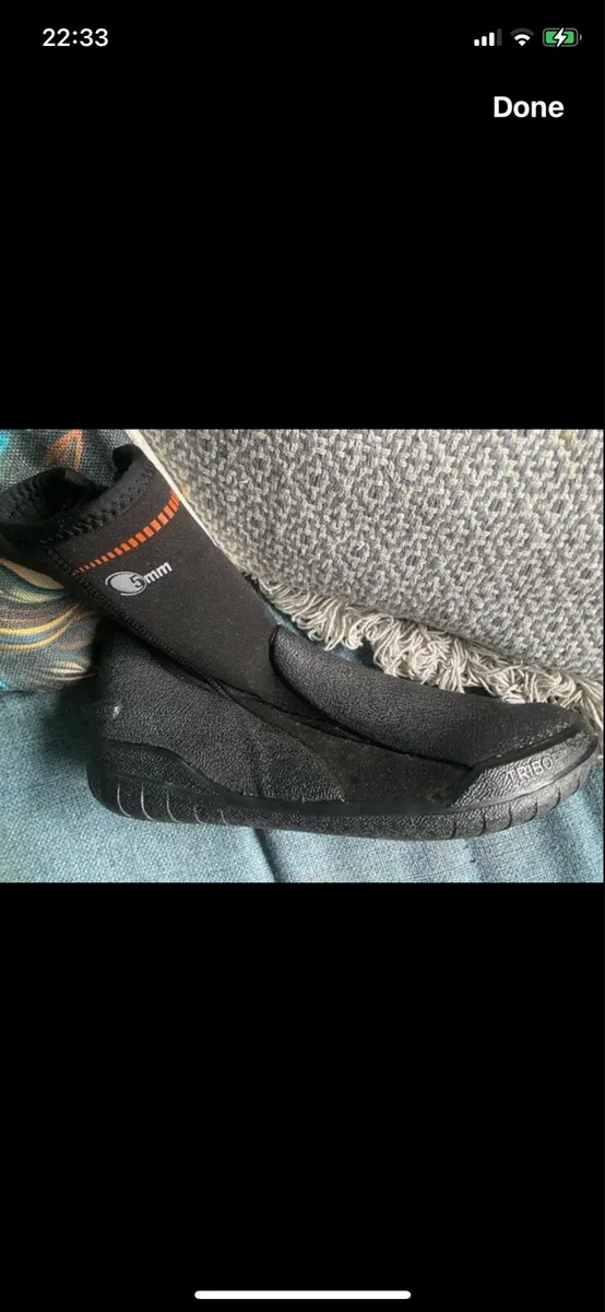 Subea dive boots 5mm neoprene black - Image 3