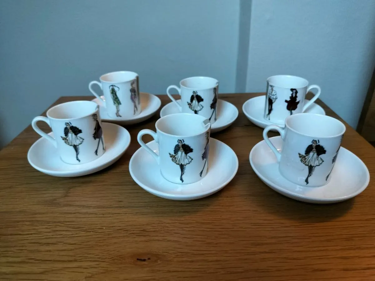 Paul Costello expresso coffee cups and saucers