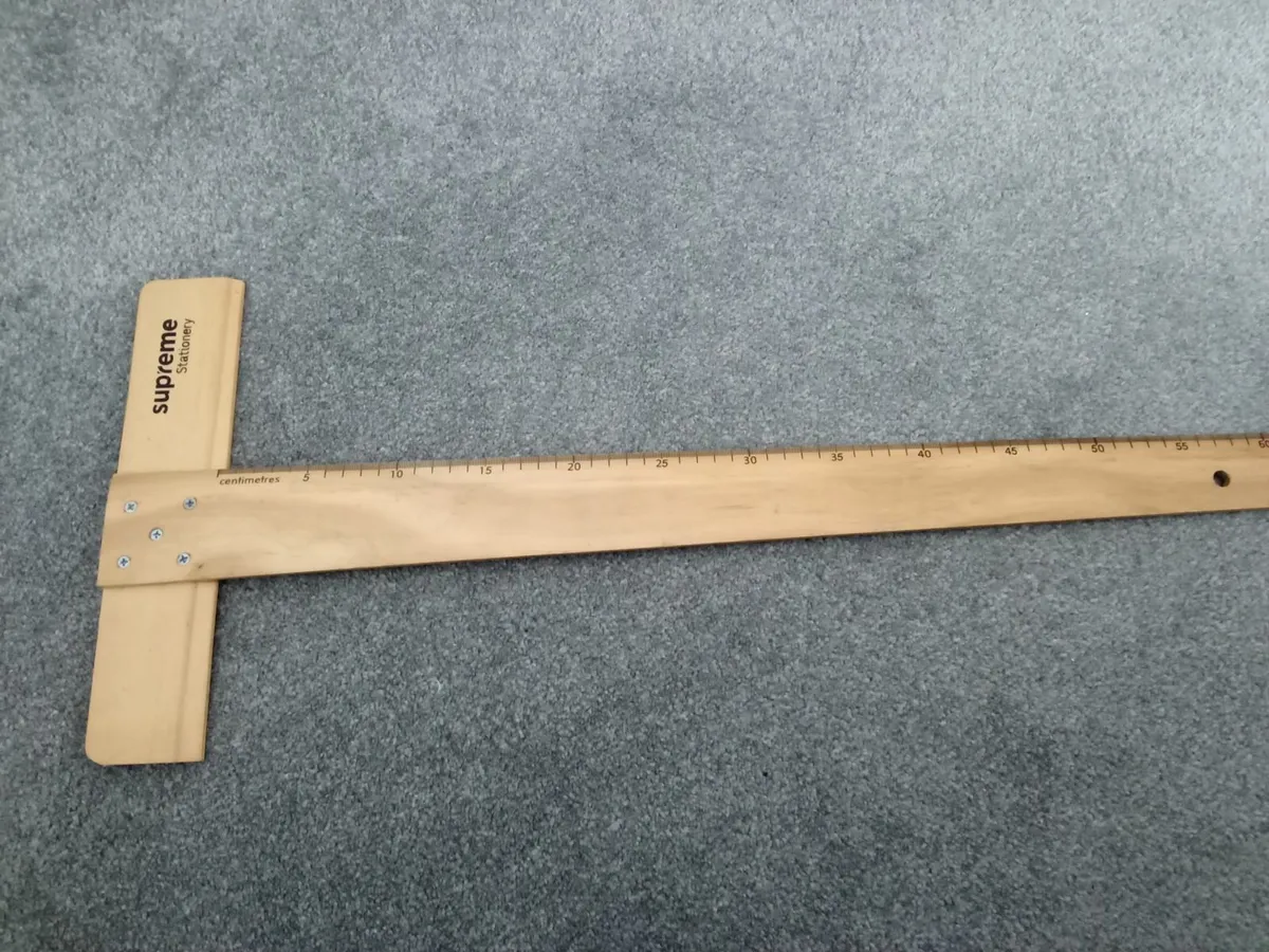 Supreme Brand 65 cm Wooden T-Square. - Image 1