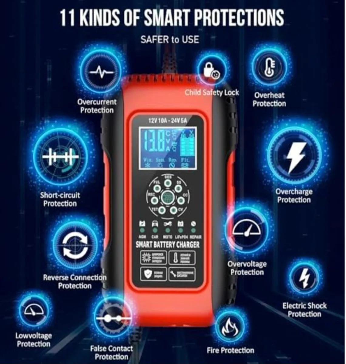 10Amps car battery charger. - Image 4