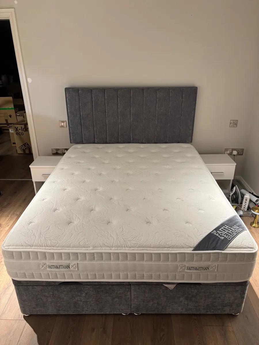 Bed, side tables and Mattress - Almost NEW!! - Image 3