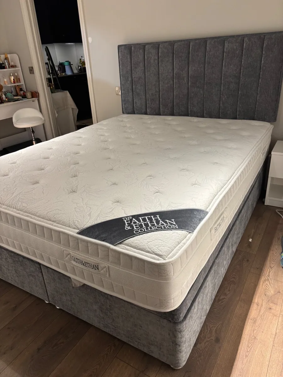 Bed, side tables and Mattress - Almost NEW!! - Image 1