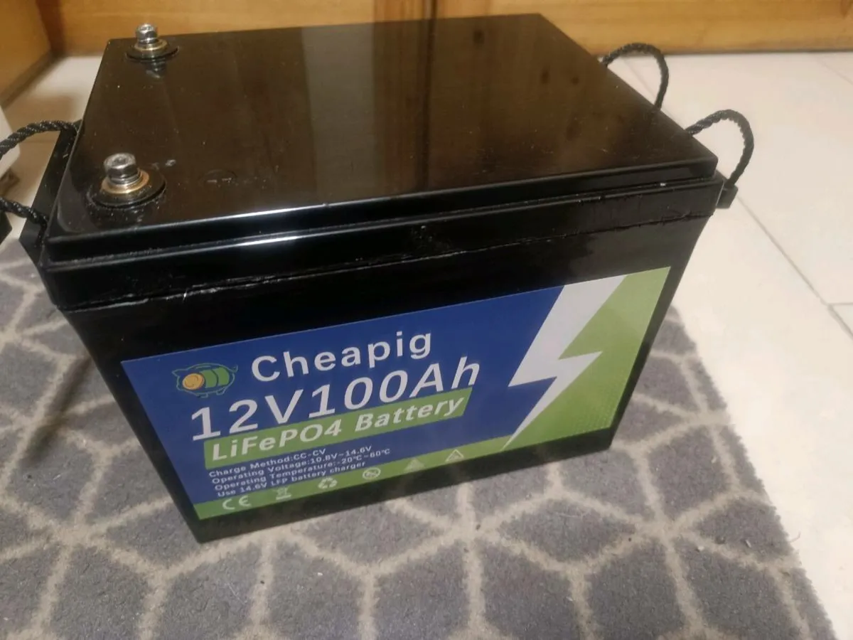 Lipefo4 12v 100Ah + car converter 4000w - Image 1