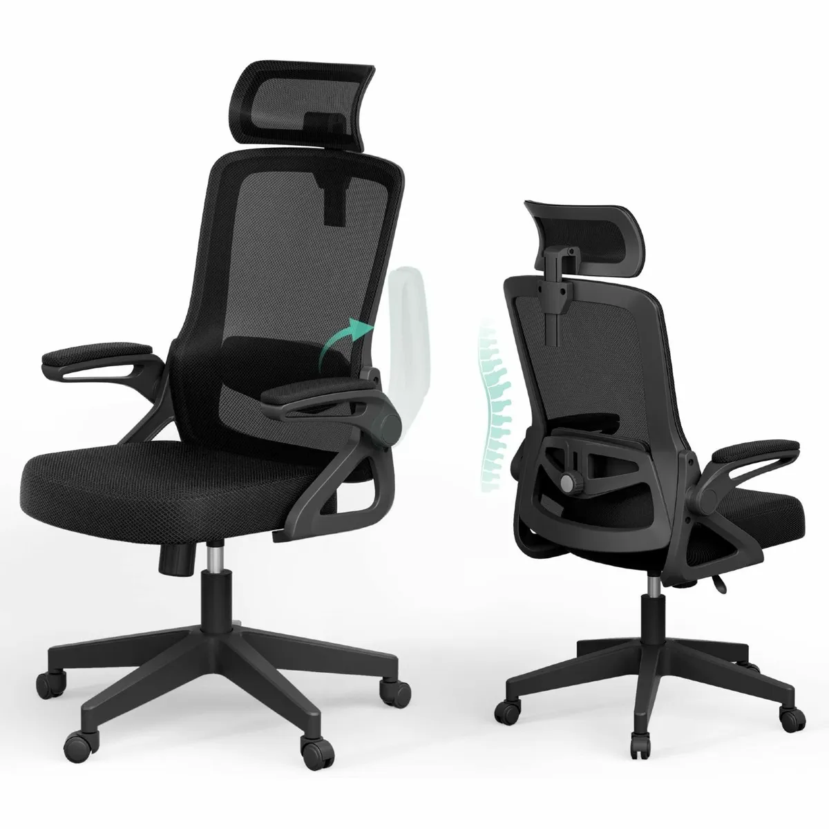 Ergonomic Office Chair S-Shaped Mesh Desk Chairs - Image 1