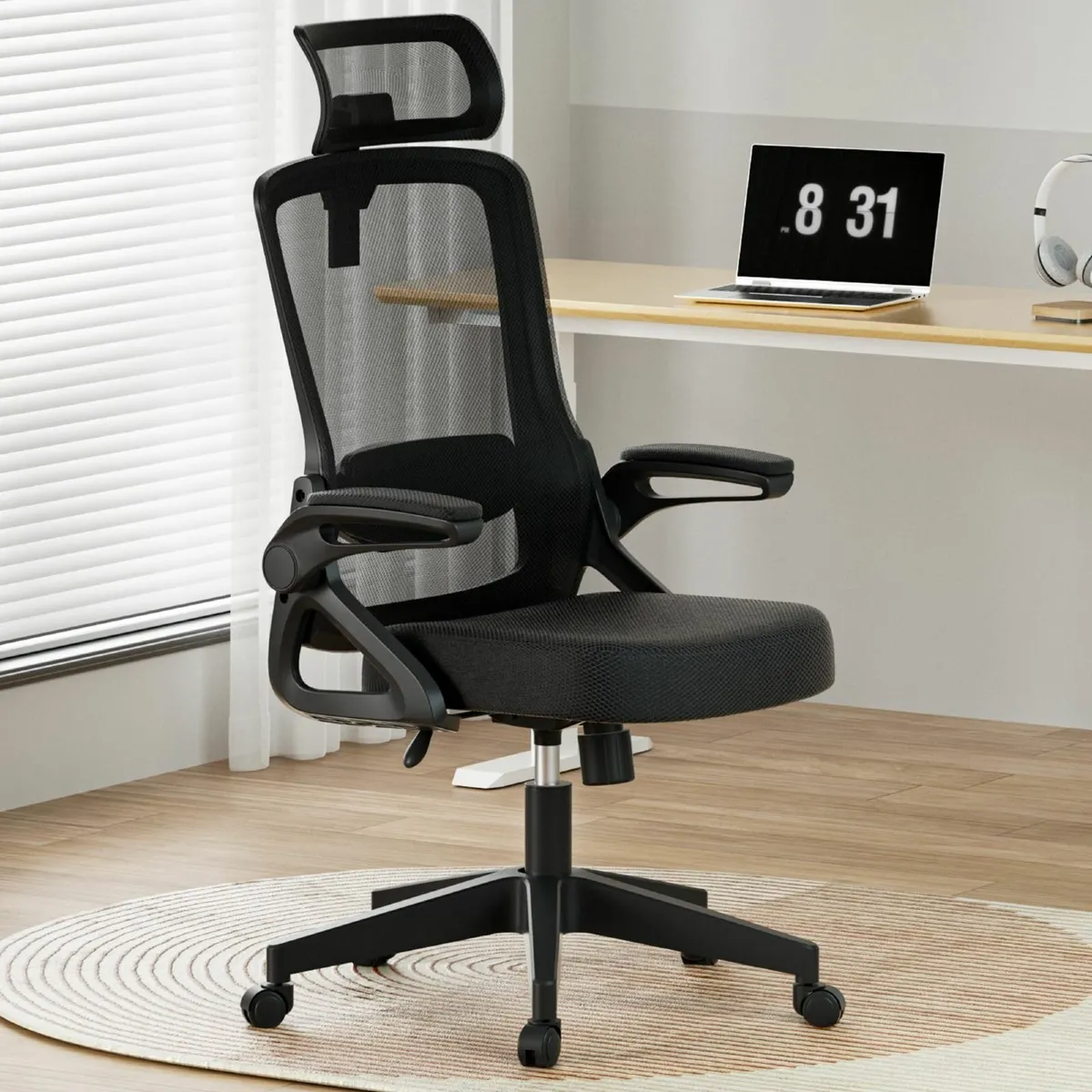 Ergonomic Office Chair S-Shaped Mesh Desk Chairs - Image 2