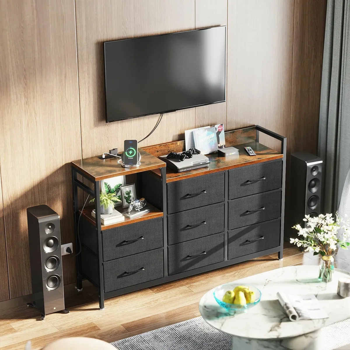 Chest of Drawers Bedroom Contains 2 USB AC Ports - Image 2