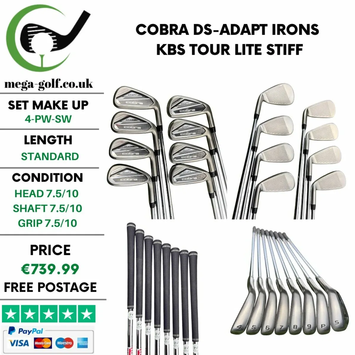 Cobra DS-Adapt Irons / 4-Pw-Sw / Stiff - Image 1