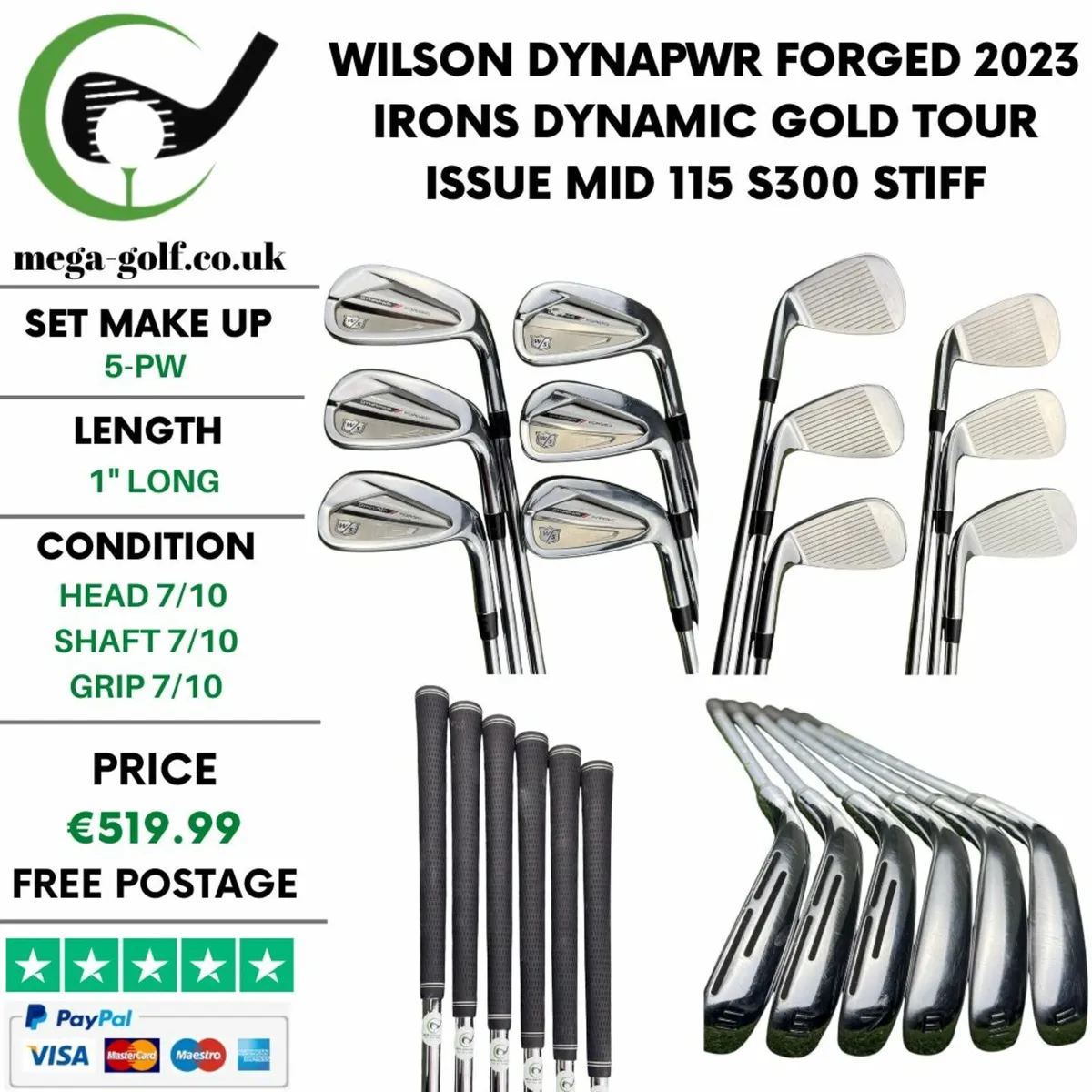 Wilson Dynapwr Forged 2023 Irons / 5-Pw / Stiff - Image 1