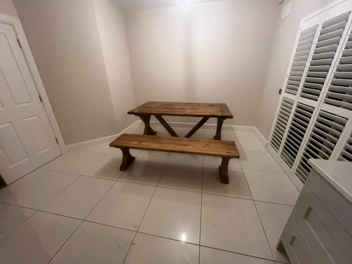 Dining Table and Bench - Image 1