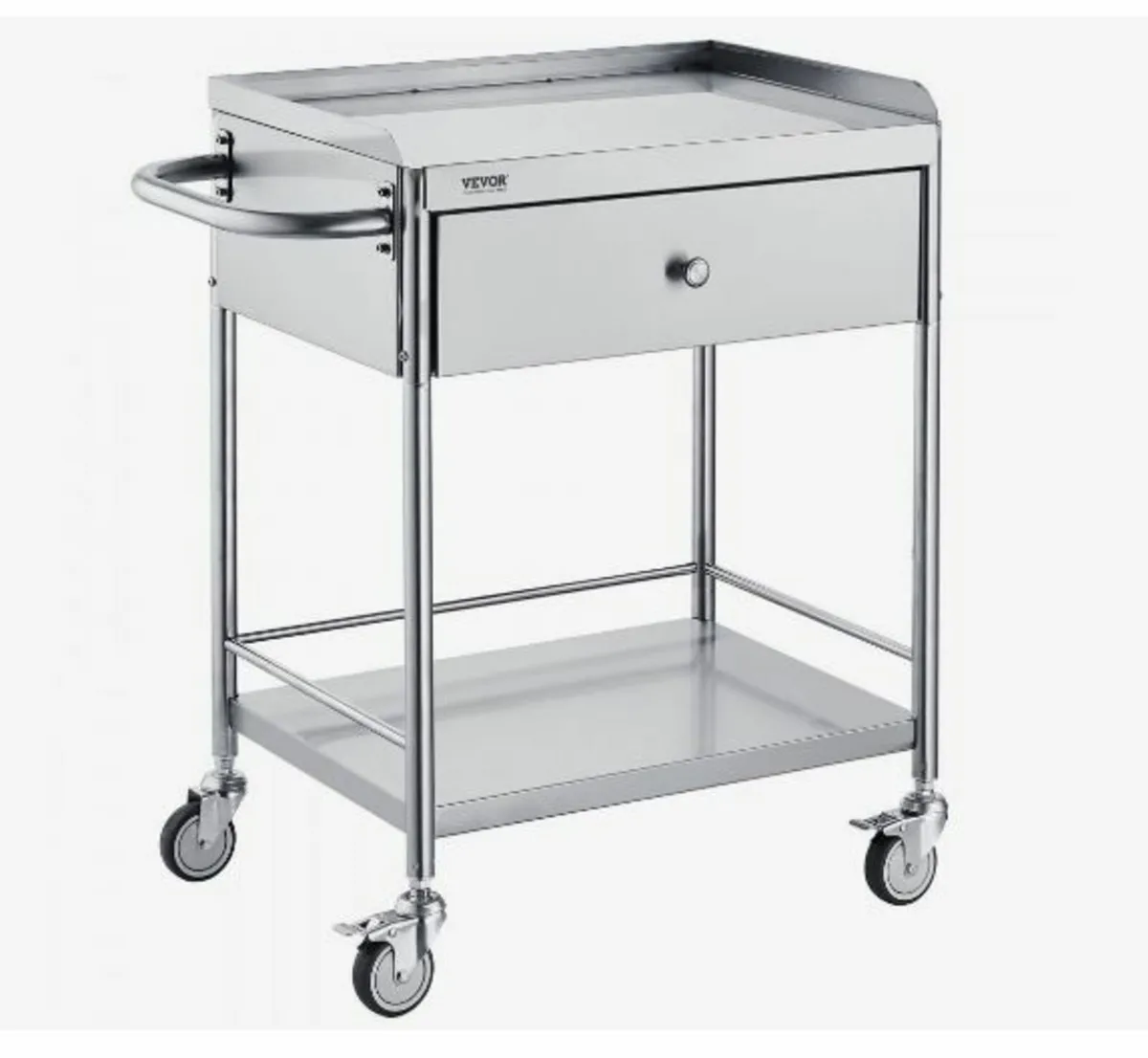 Medical Cart, 2 Layers Stainless Steel - Image 1
