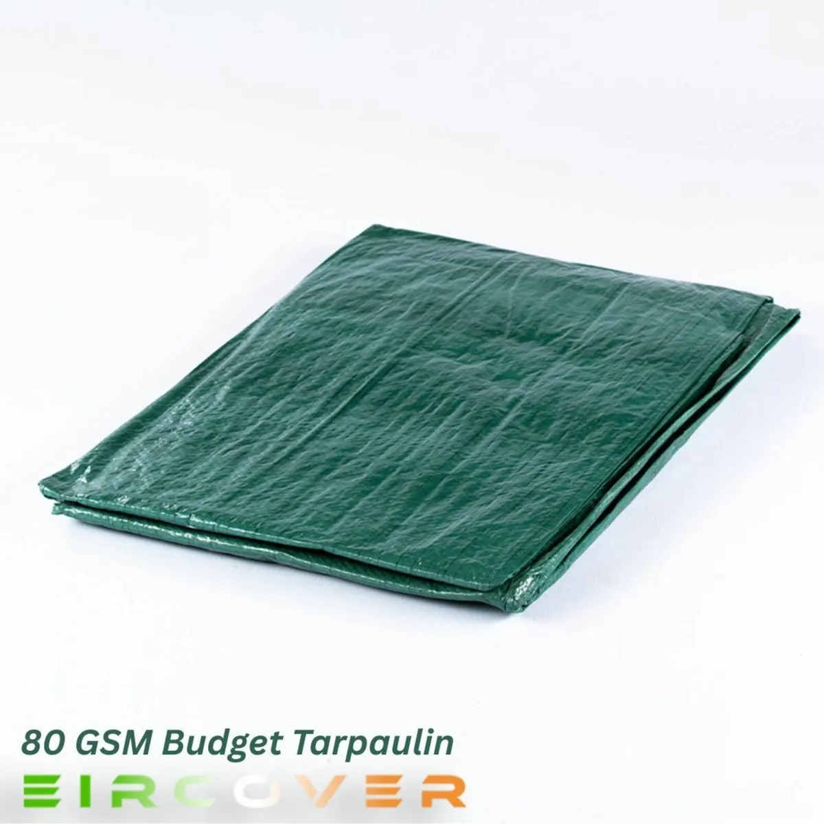 Budget Tarpaulin 4m x 5m (13' - 16') 80 gsm green - Image 1