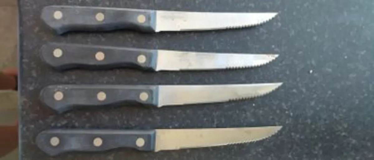 Steak knives new stainless steal 4 e each