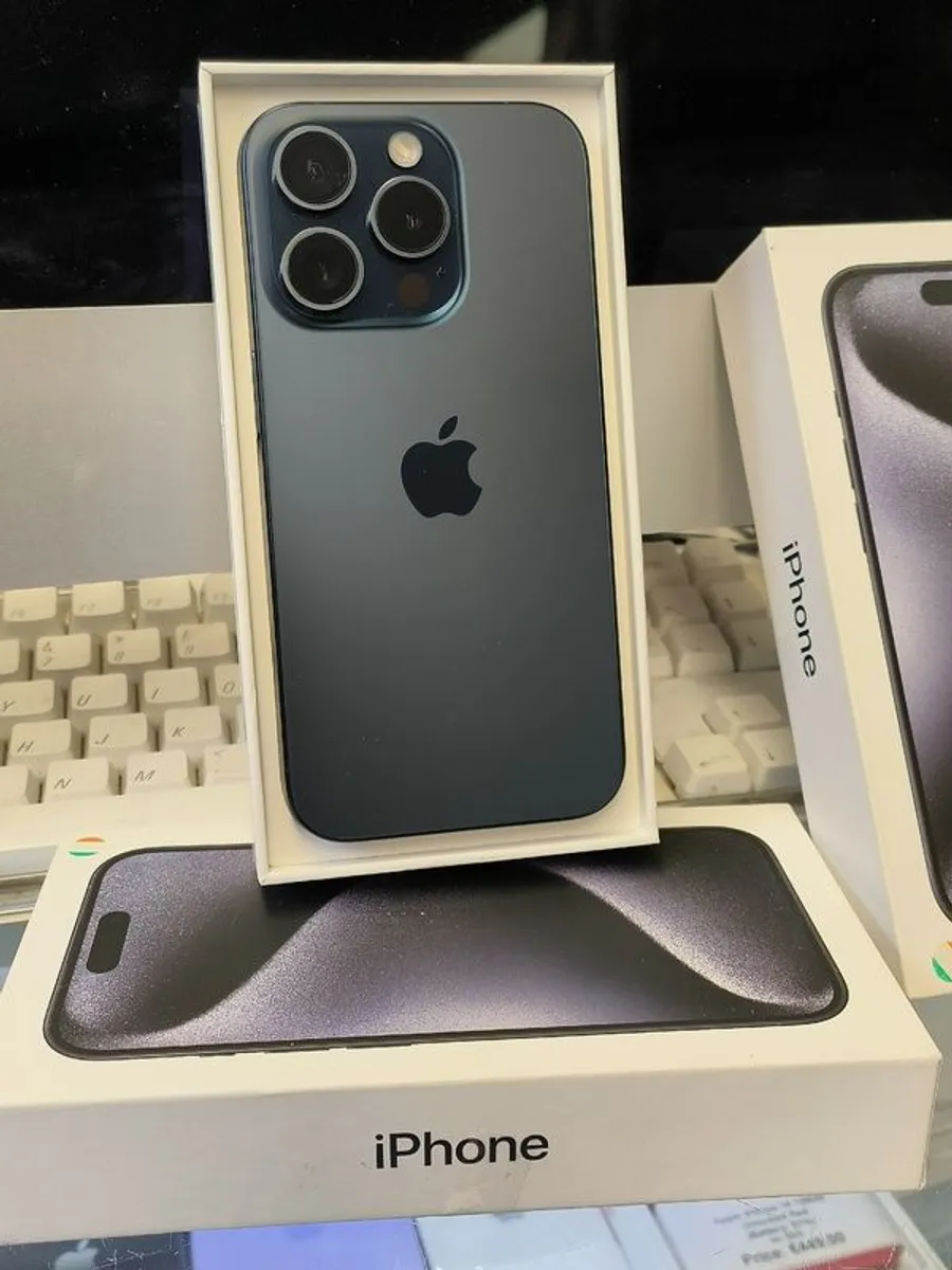 Apple iPhone 15 Pro 128GB Blue Titanium Unlocked (Its own Original Battery: 100%) - Image 1