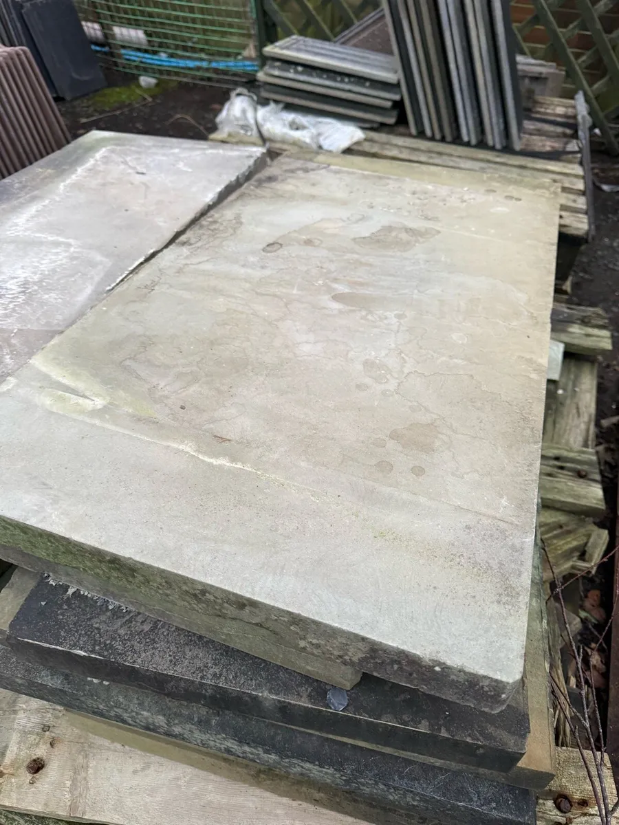 Flat square pieces reclaimed stone for hearths etc - Image 2