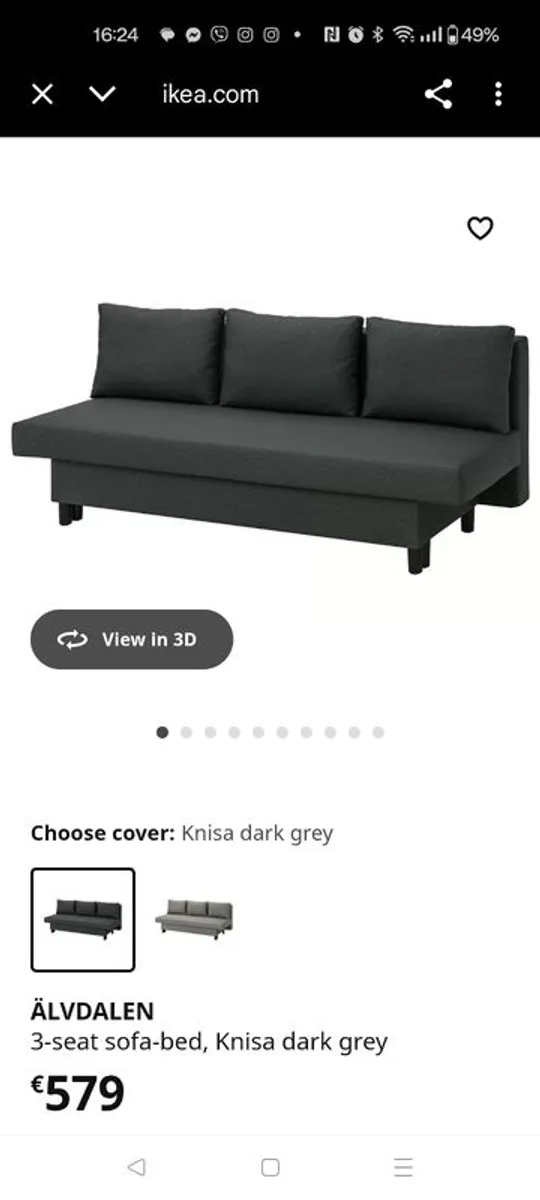 IKEA Sofa Bed with storage - Image 2