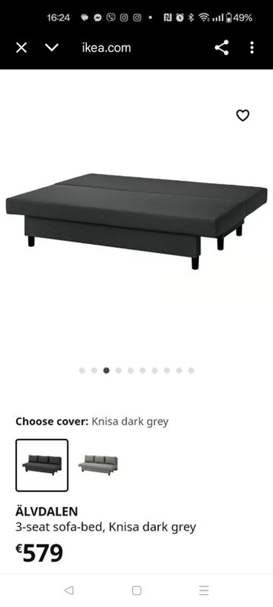 IKEA Sofa Bed with storage - Image 3