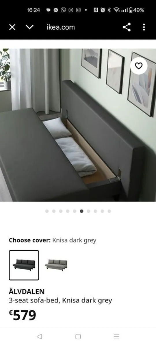 IKEA Sofa Bed with storage - Image 4