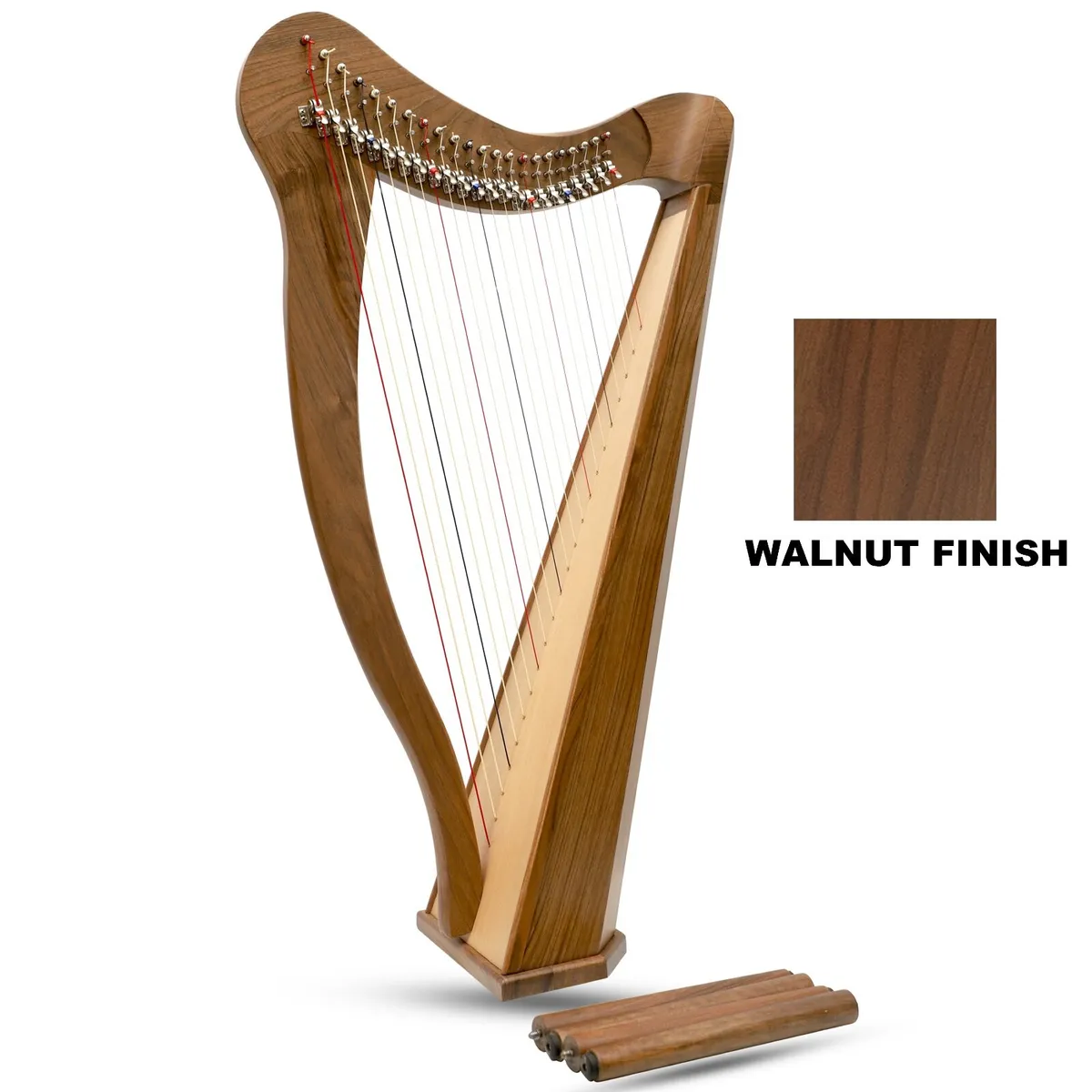 22 String Ard Ri Harp, Celtic Harp Mahogany/Walnut - Image 2