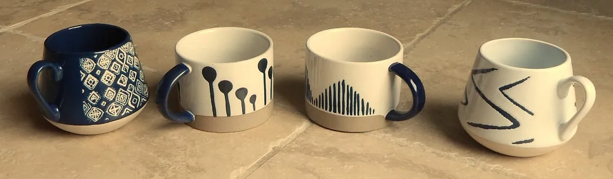 4 Large Ceramic Mugs by The Old Pottery Company - Image 2