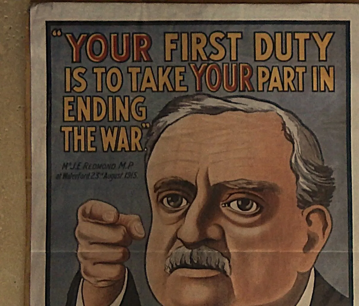 Vintage J.E Redmond WW1 Recruitment Poster Print - Image 2