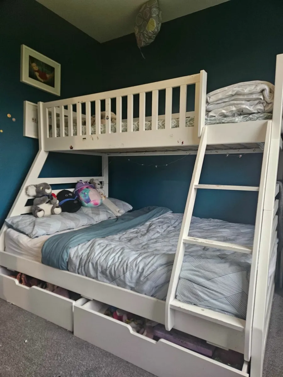 Bunk Bed Double / Single With 2 x Drawers - Image 1