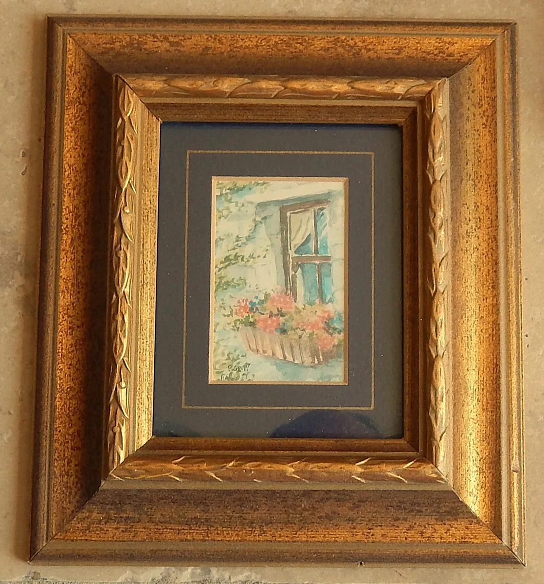 Selection of Artwork in 4 Small Ornate Frames - Image 2