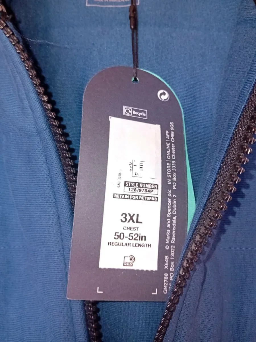 Mens Full Zip Hoodie, Size 3 XL - Image 2