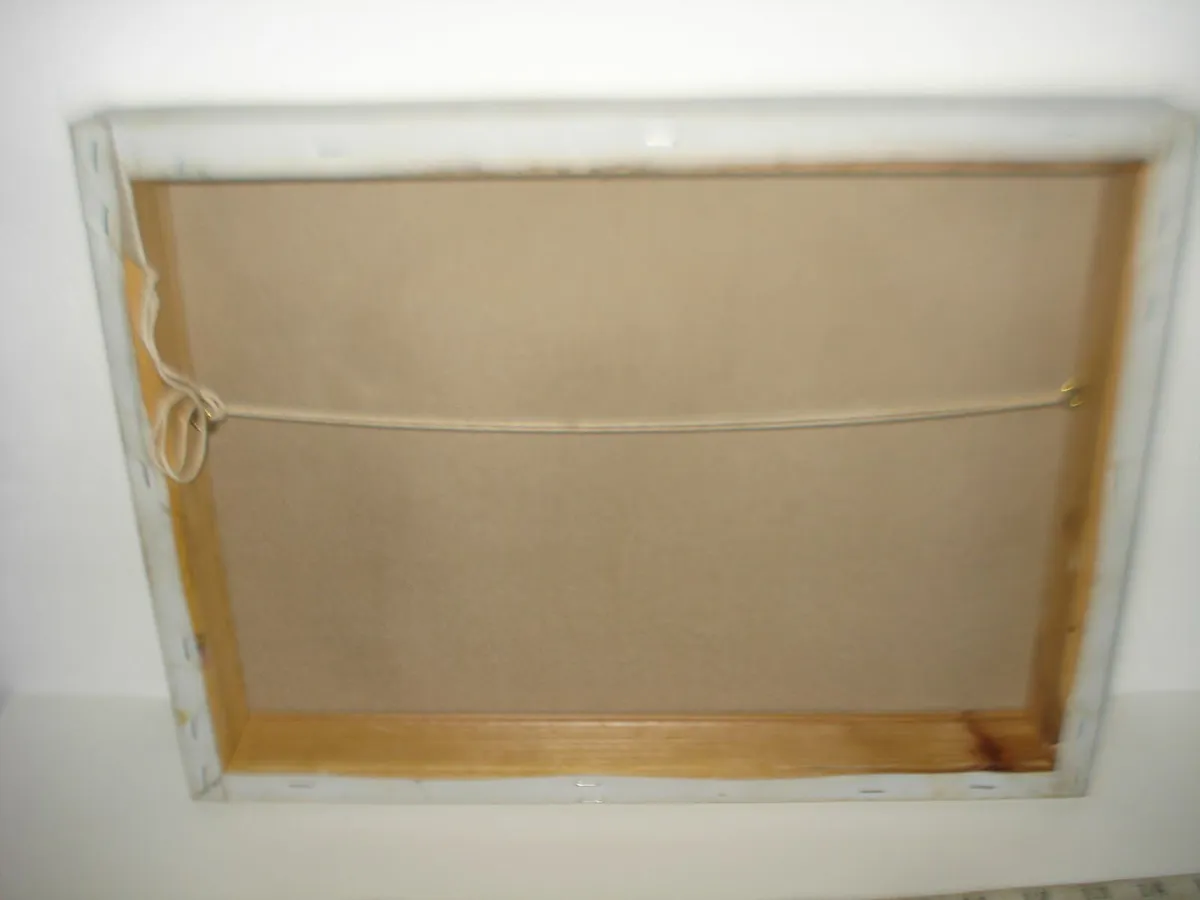 WINE BOTTLES OIL ON CANVAS PAINTING. - Image 3