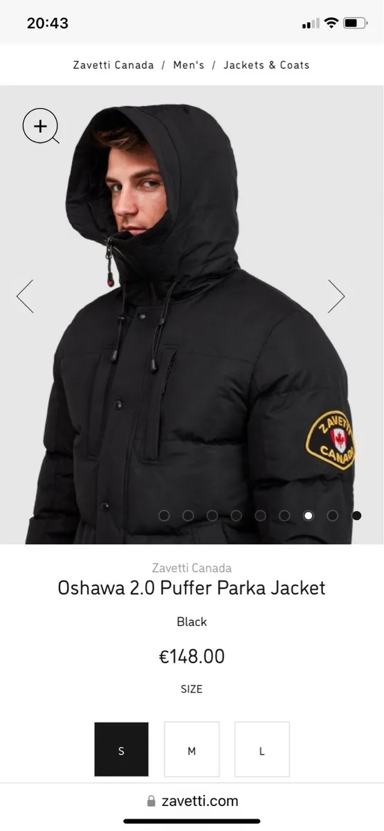 Zavetti Canada puffer parka jacket black - Image 3