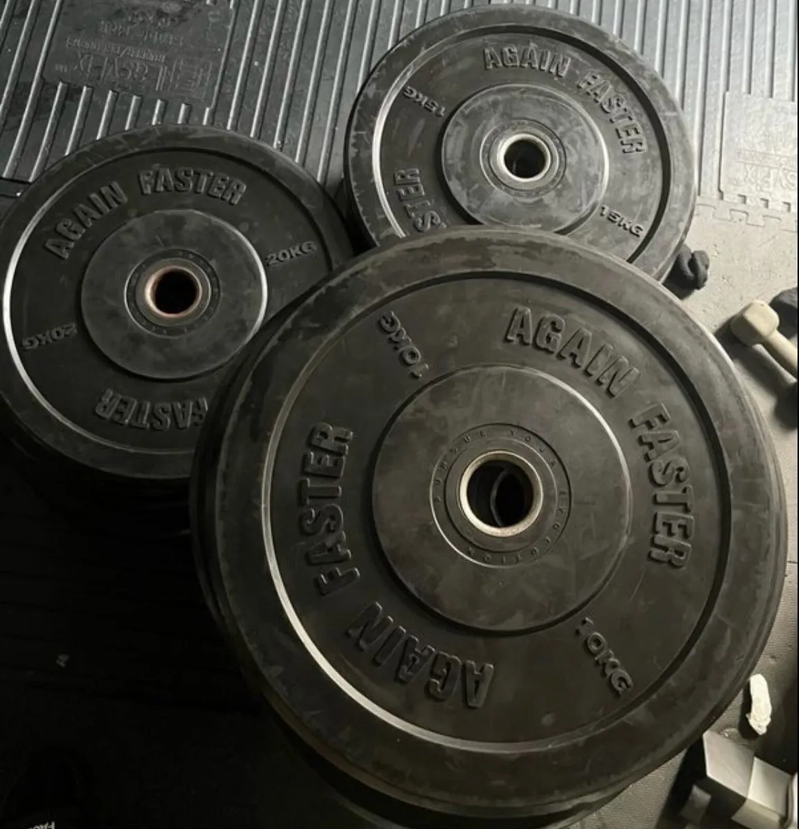100kg branded rubber bumper weight plates - Image 1