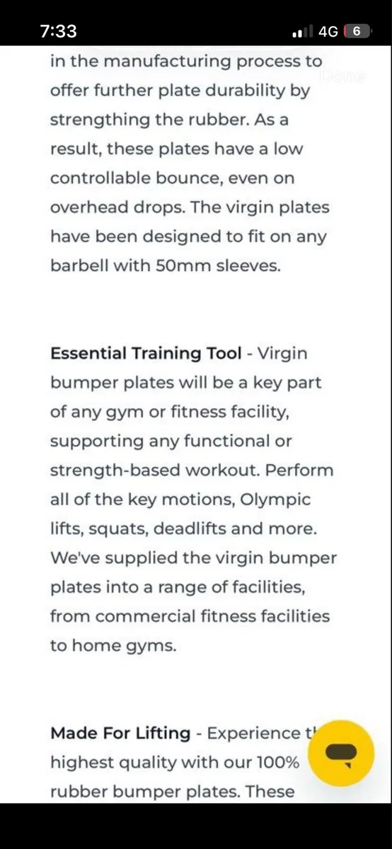 100kg branded rubber bumper weight plates - Image 3